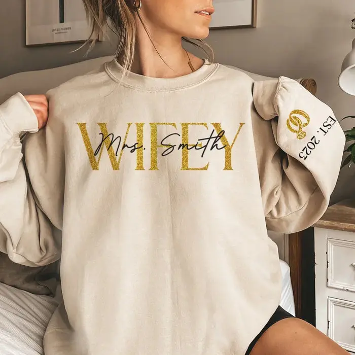 Custom-Made Unisex Sweatshirt, Hoodie With Design On Sleeve - You Complete Me
