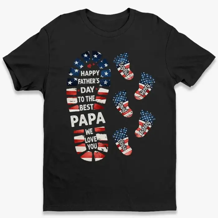Personalized Happy Father's Day To The Best Papa - 4th Of July, Father's Day, Gift For Dad, Grandpa