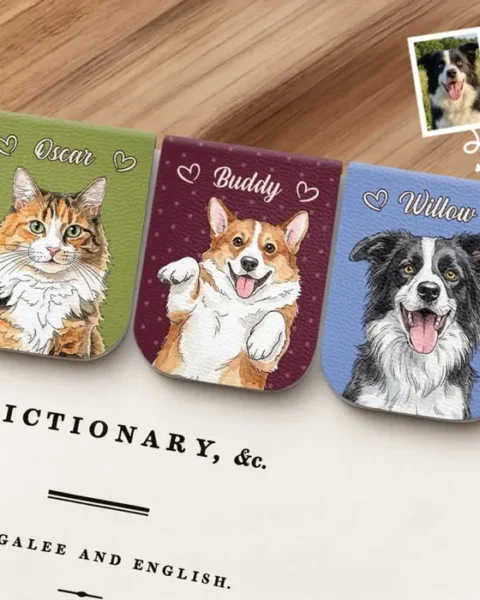 Made-to-Order Photo Leather Magnetic Bookmark ~ Pure Reading Bliss