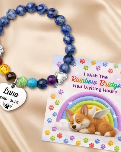 Personalized Rainbow Bridge BraceletLove Lives On