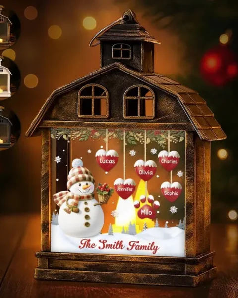 Tailored Snowman LED Tabletop Lantern Light - Frosty Nights Warm Hearts