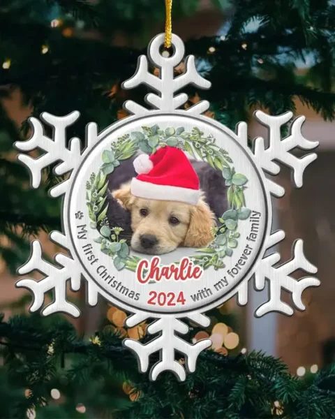 Made-to-Order Photo Furry And Bright ~ Metal Custom Shaped - Christmas Gift For Pet Owners, Pet Lovers, First Christmas