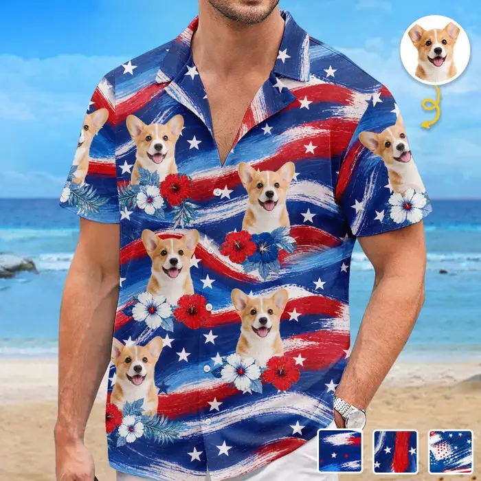 Tailored Photo Unisex Tropical Hawaiian Aloha ShirtMy Favorite Travel Companion Has Paws