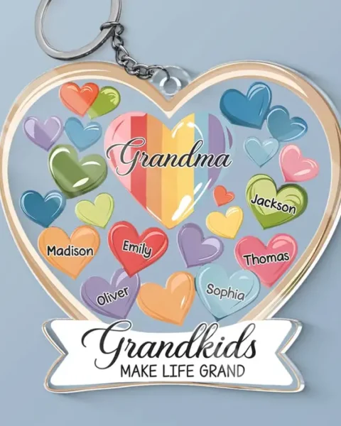 Personalized Grandkids Make Life Grand - Gift For Grandma, Grandpa, Grandkid