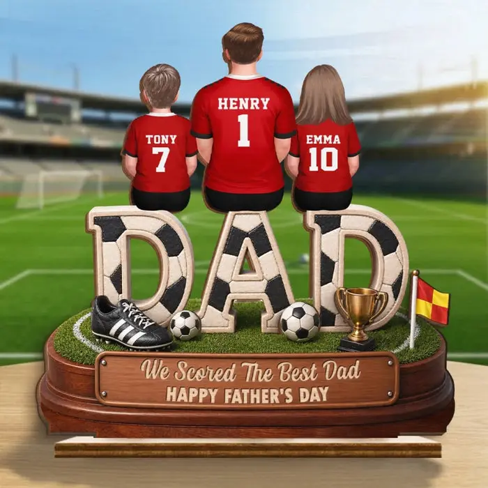 Personalized LA 2026 Soccer Dad 2-Layered Wooden Plaque | Built For The Soccer Life
