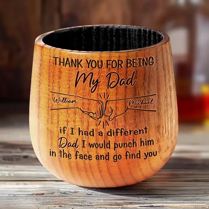 Custom-Made Cheers To The Man Who Made Me Awesome - Father's Day, Gift For Dad, Grandpa