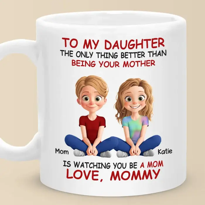Bespoke My Heart Overflows With Love Seeing My Daughter As A Mom ~ Gift For Mom, Daughter