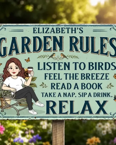 Bespoke Home Decor Metal Sign ~ In My Garden Era