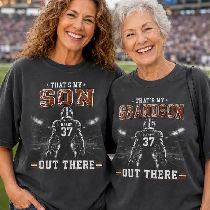 Made-to-Order America Football Comfort T-Shirt - That Is My Superstar Player - Image 2