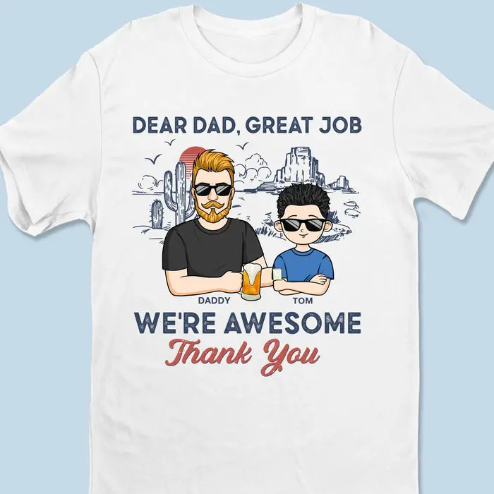 Personalized We’re Awesome Because Of You ~ Father's Day, Gift For Dad, Grandpa - Image 2