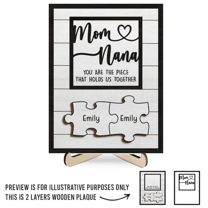 Custom-Made You Are The Piece That Holds Us Together ~ Mother's Day, Gift For Mom, Grandma - Image 2