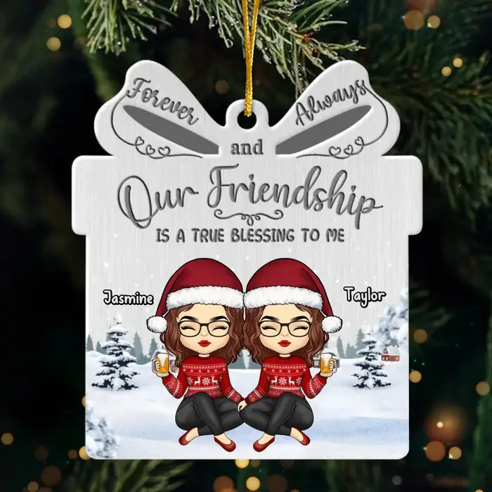 Tailored There Is No Greater Gift Than Friendship | Metal Custom Shaped - Christmas Gift For Best Friends, BFF, Sisters - Image 2