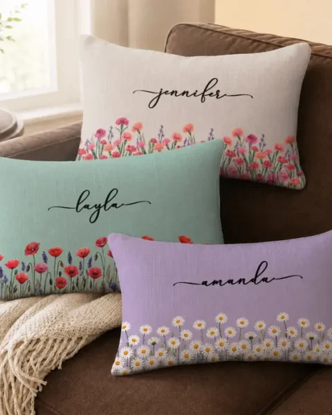 Made-to-Order Woven PillowDreaming In Wild Blooms