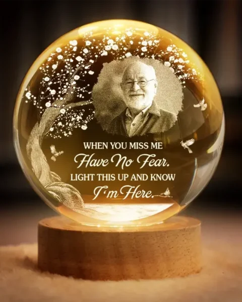 Bespoke Photo Crystal Globe LampA Love That Remains