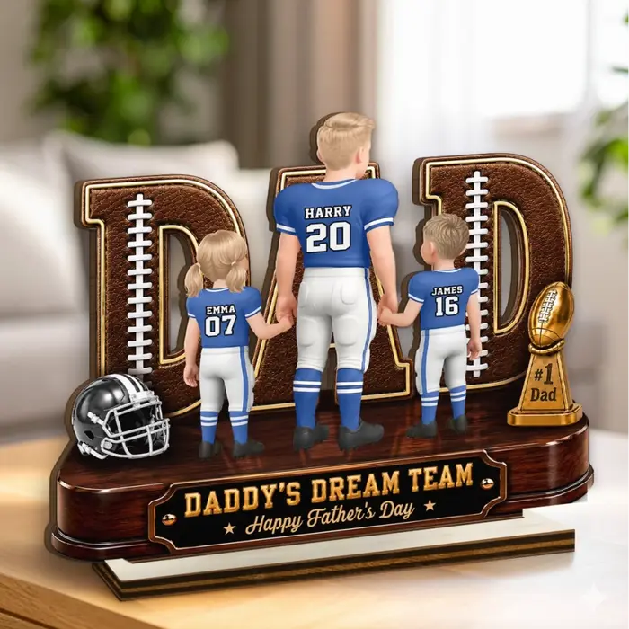Made-to-Order 2-Layered Wooden Plaque - Game Day Starts Here - Image 2