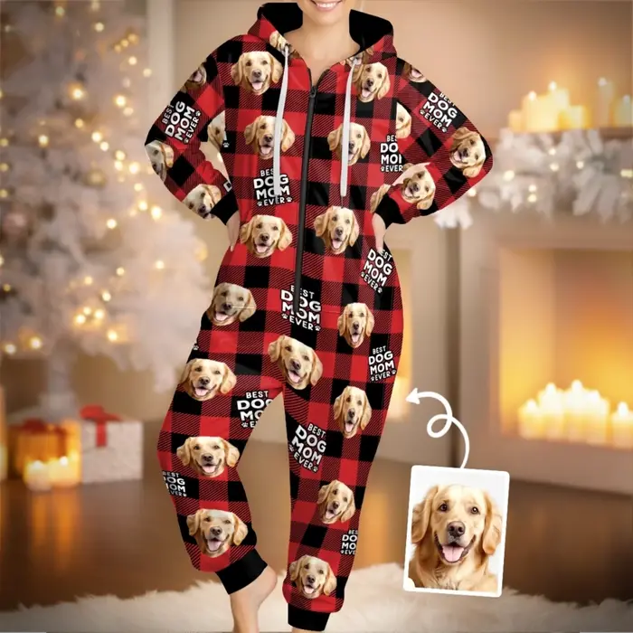 Tailored Photo Adult Onesie - Fleece Navidad