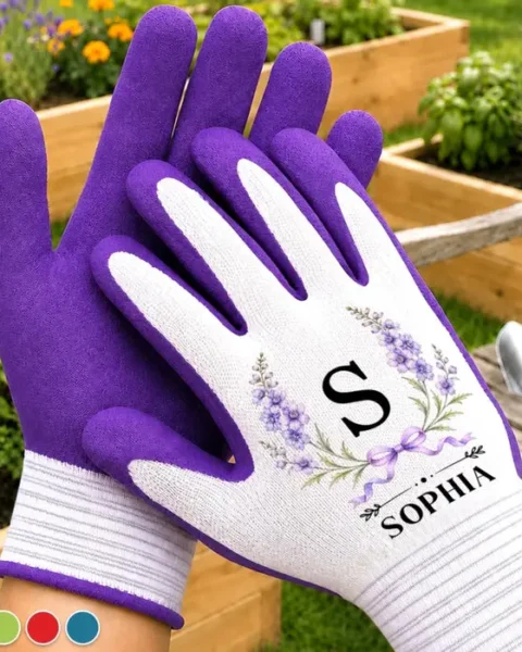 Bespoke Coated Grip Gardening Gloves ~ Blooms In My Hands