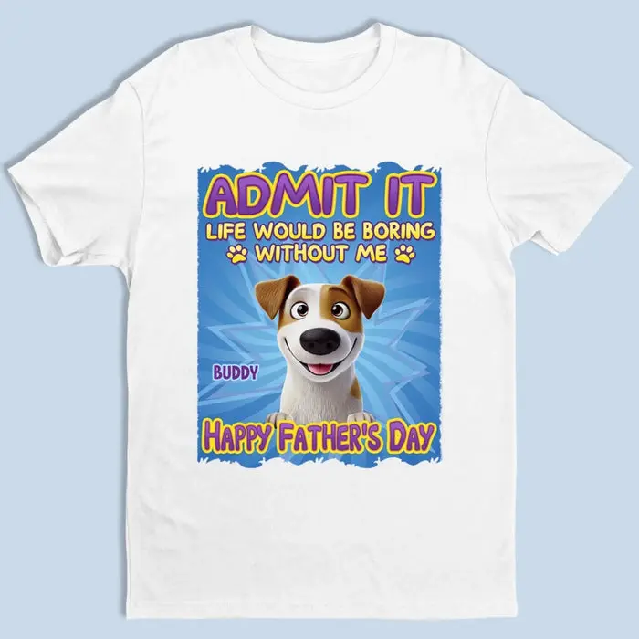Personalized Whispers Of Love In Blue - Father's Day, Gift For Dad, Pet Owners, Pet Lovers