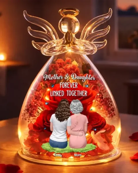 Made-to-Order Angel Glass Dome With Preserved Flowers | Forever Starts With Us