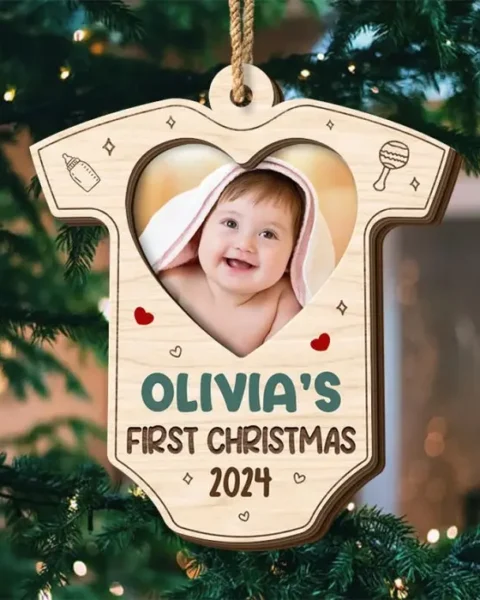 Custom-Made Photo A Little Star Shines Brighter This Christmas ~ Christmas Gift For Baby Kids, Newborn Baby