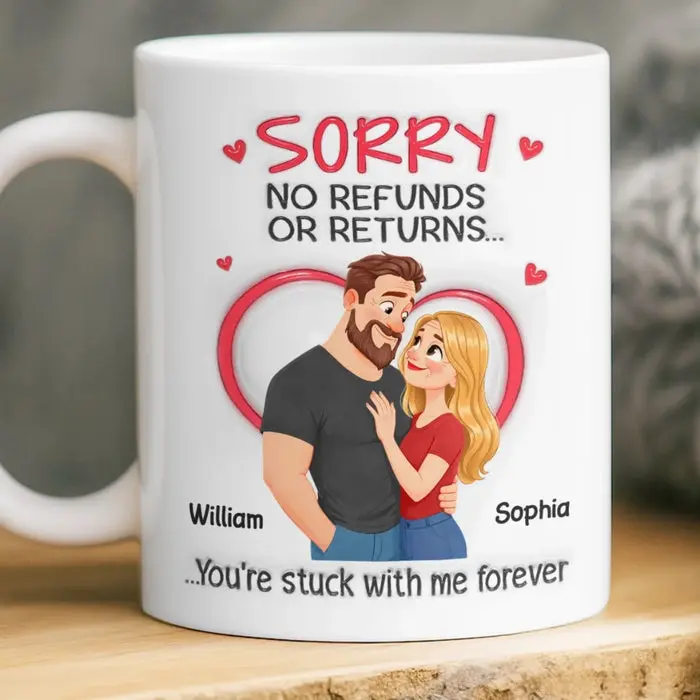 Made-to-Order 3D Inflated Effect Printed MugOur Love Needs No Date