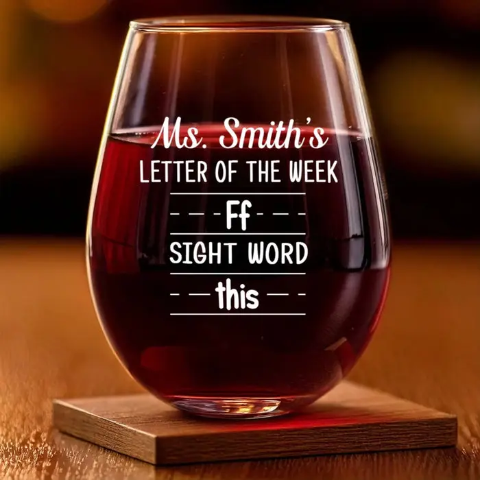 Made-to-Order Wine Glass ~ Teaching Is My Cardio