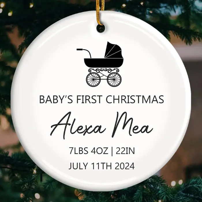 Tailored Baby First Christmas Ceramic Ornament ~ Our Little Wonder