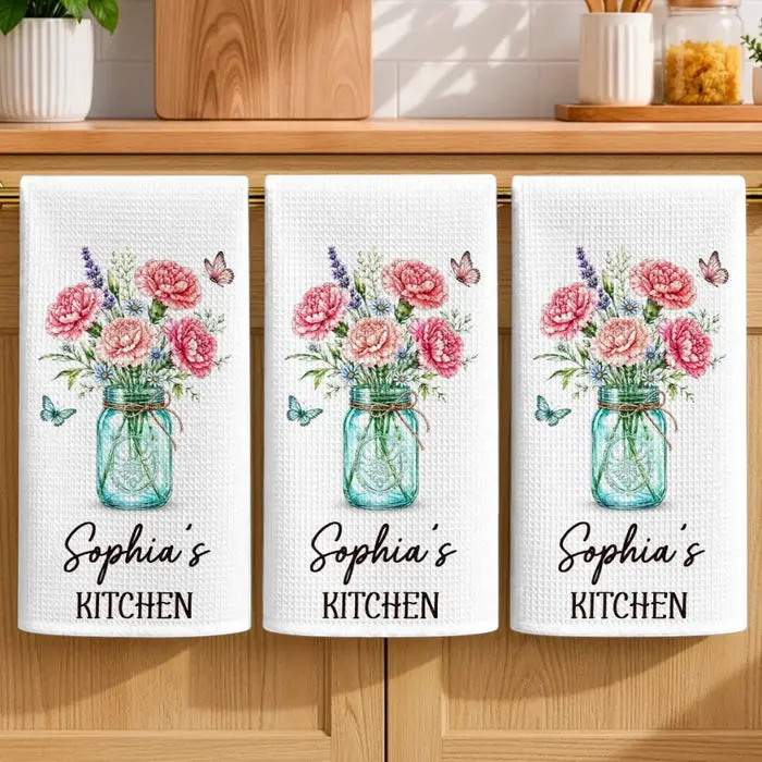 Custom-Made Kitchen Towel ~ Made With Love And Flavor - Image 2