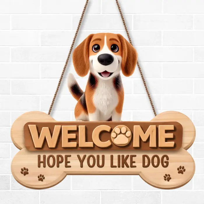 Personalized Wood Sign | Home Of Happy Dogs - Image 2