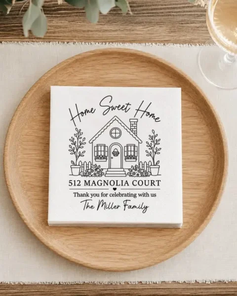 Custom-Made Cocktail Napkins | Home Is Where We Gather