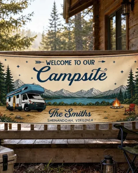 Personalized Outdoor Banner ~ Adventure Found Here