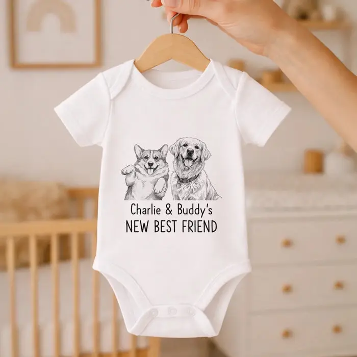 Bespoke Photo Baby Onesie ~ Our Pack Just Got Cuter - Image 2