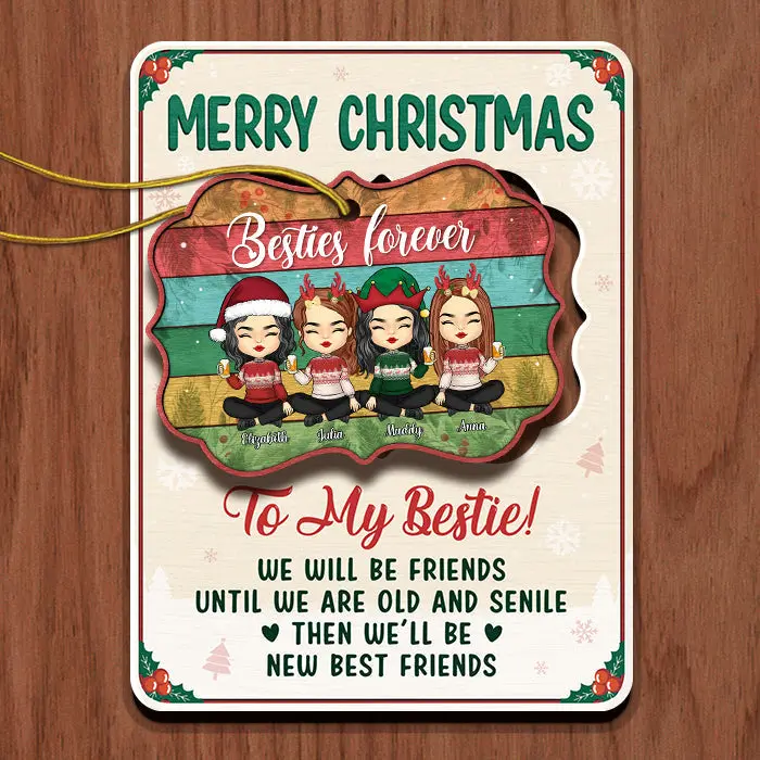 Bespoke Merry Christmas To My Besties ~ Gift For Bestie, Best Friend, Sister, Birthday Gift For Bestie And Friend, Christmas Gift