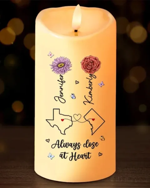 Personalized Always Close At Heart ~ Christmas Gift For Best Friends, BFF, Sisters