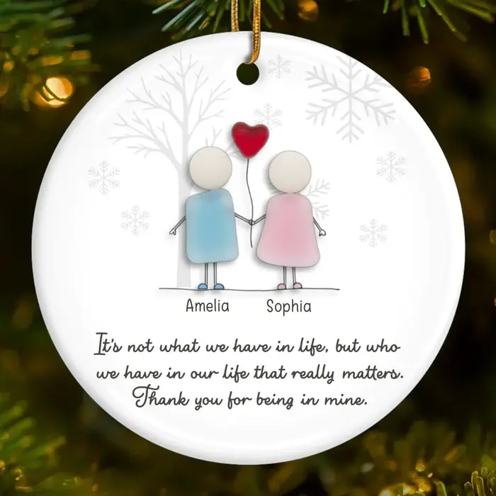 Custom-Made Sea Glass Ceramic OrnamentTides Of Our Friendship - Image 2