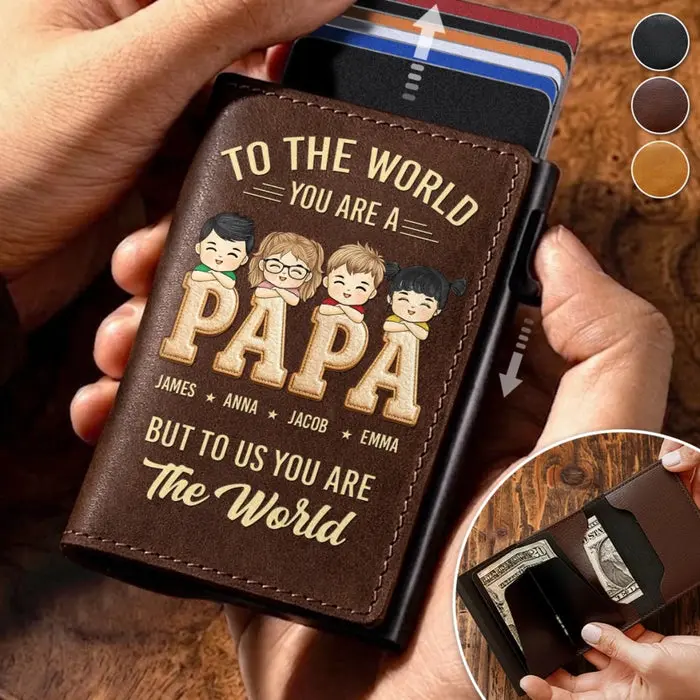 Made-to-Order Pop-Up Leather Wallet ~ The World’s Best Papa