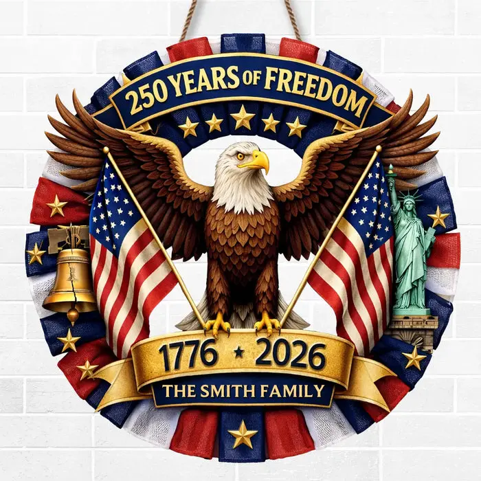 Personalized Wood Sign ~ Let Freedom Shine Bright - Image 2