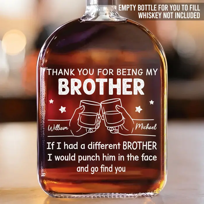 Personalized Whiskey Bottle - Same Roots Different Wings - Image 2