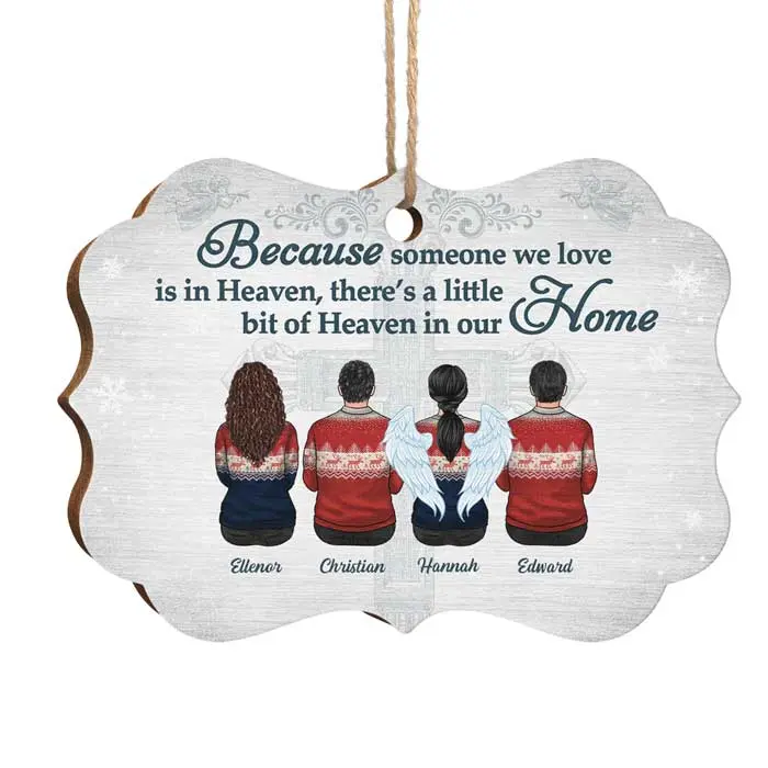 Personalized There‚s A Little Bit Of Heaven In Our Home ~ Memorial Gift, Sympathy Gift, Christmas Gift - Image 2