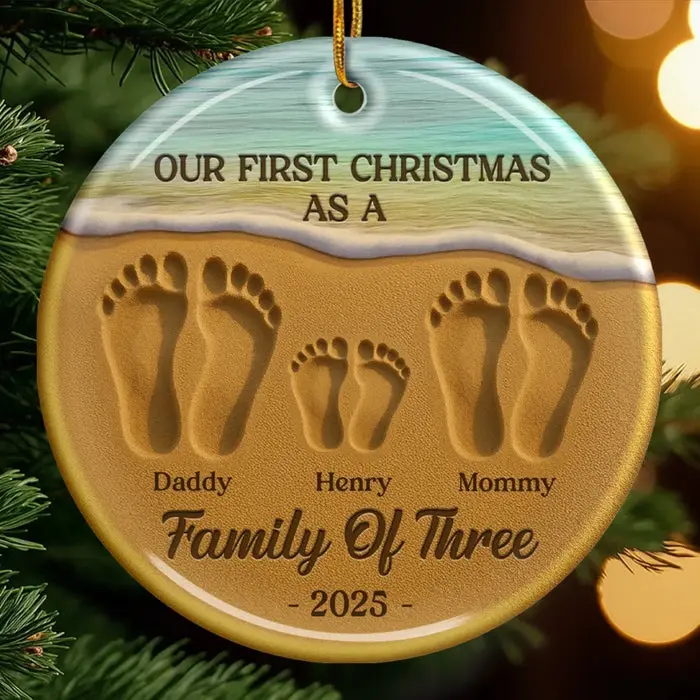 Made-to-Order Ceramic Ornament - Our Christmas Journey Begins