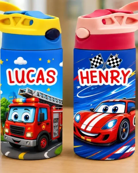 Custom-Made Kids Insulated Water Bottle - Adventure Awaits