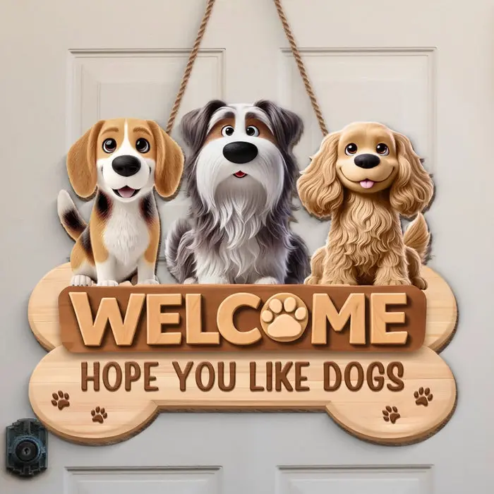 Personalized Wood Sign | Home Of Happy Dogs