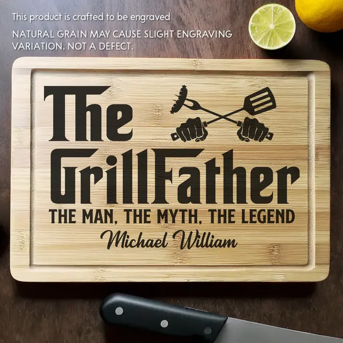 Personalized The Grillfather ~ Father's Day, Gift For Dad, Grandpa - Image 2