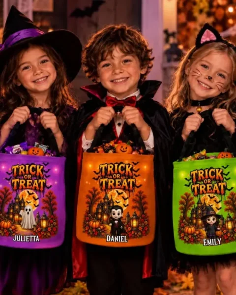 Made-to-Order LED Light Bucket Bag | Trick Or Treat, Little Spooky