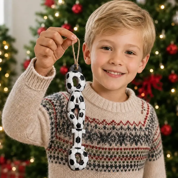 Made-to-Order Letter Wooden Ornament - Together We Score - Image 2