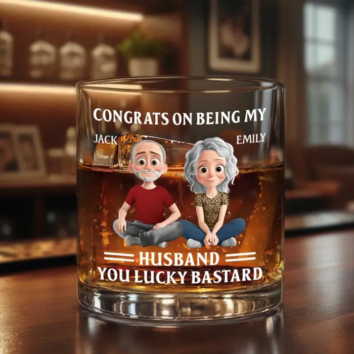Personalized Whiskey GlassOur Forever Journey