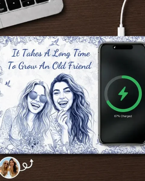 Tailored Photo Charging Mat ~ Grounded In True, Deep Friendship