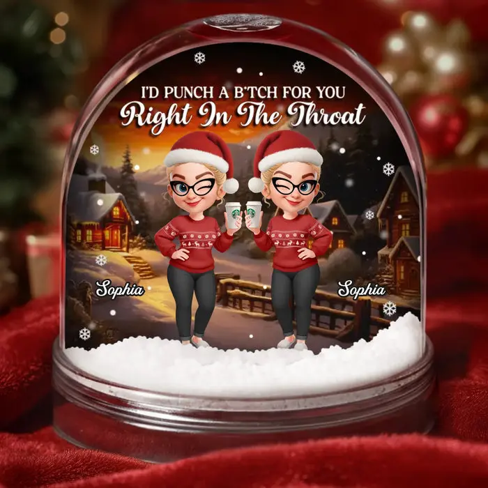 Tailored Acrylic Snow Globe ~ Twinkling Nights With My Crew - Image 2