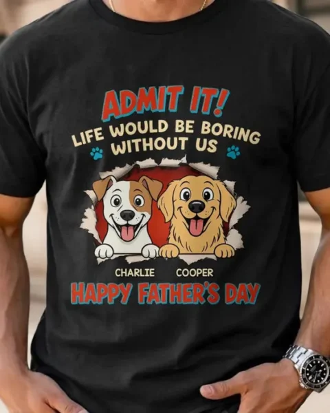 Personalized Unisex T-shirt, Hoodie ~ Best Dog Dad In The Pack