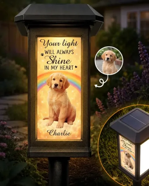 Made-to-Order Photo Solar Garden Light ~ Always Chasing Rainbows